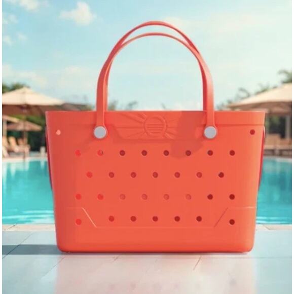 Beachcomber Bag Coral Pink NWT 13.6” X 9.6” X 19.1” - Picture 2 of 7